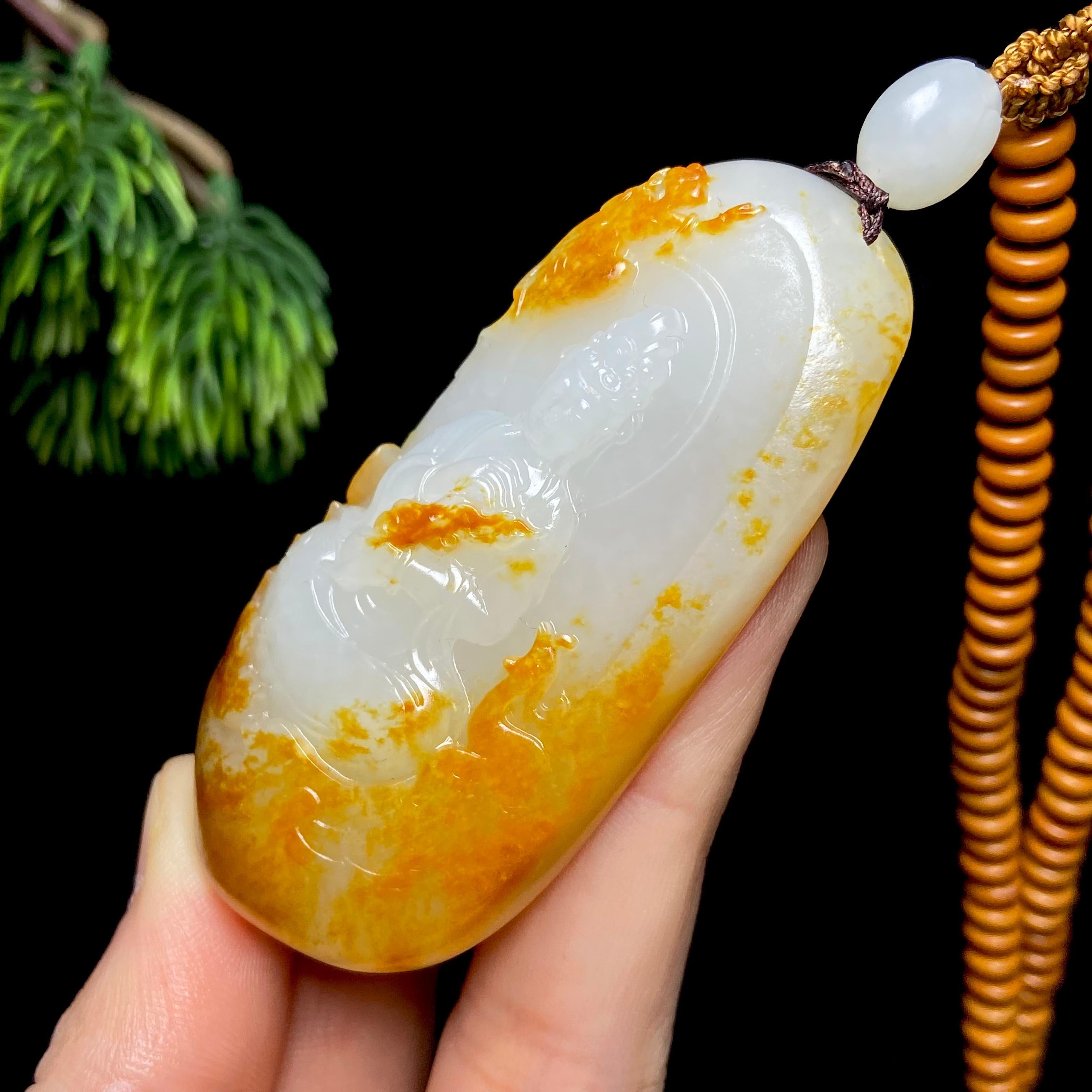 和田玉籽料观音（80.4g）