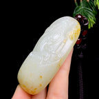 和田玉籽料关公把件（75.7g）