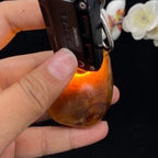 和田玉黄沁皮籽料手把件（116.8g）