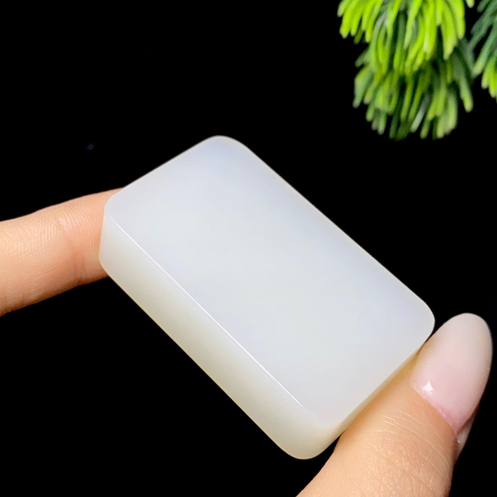 和田玉白玉无事牌（52.7g）