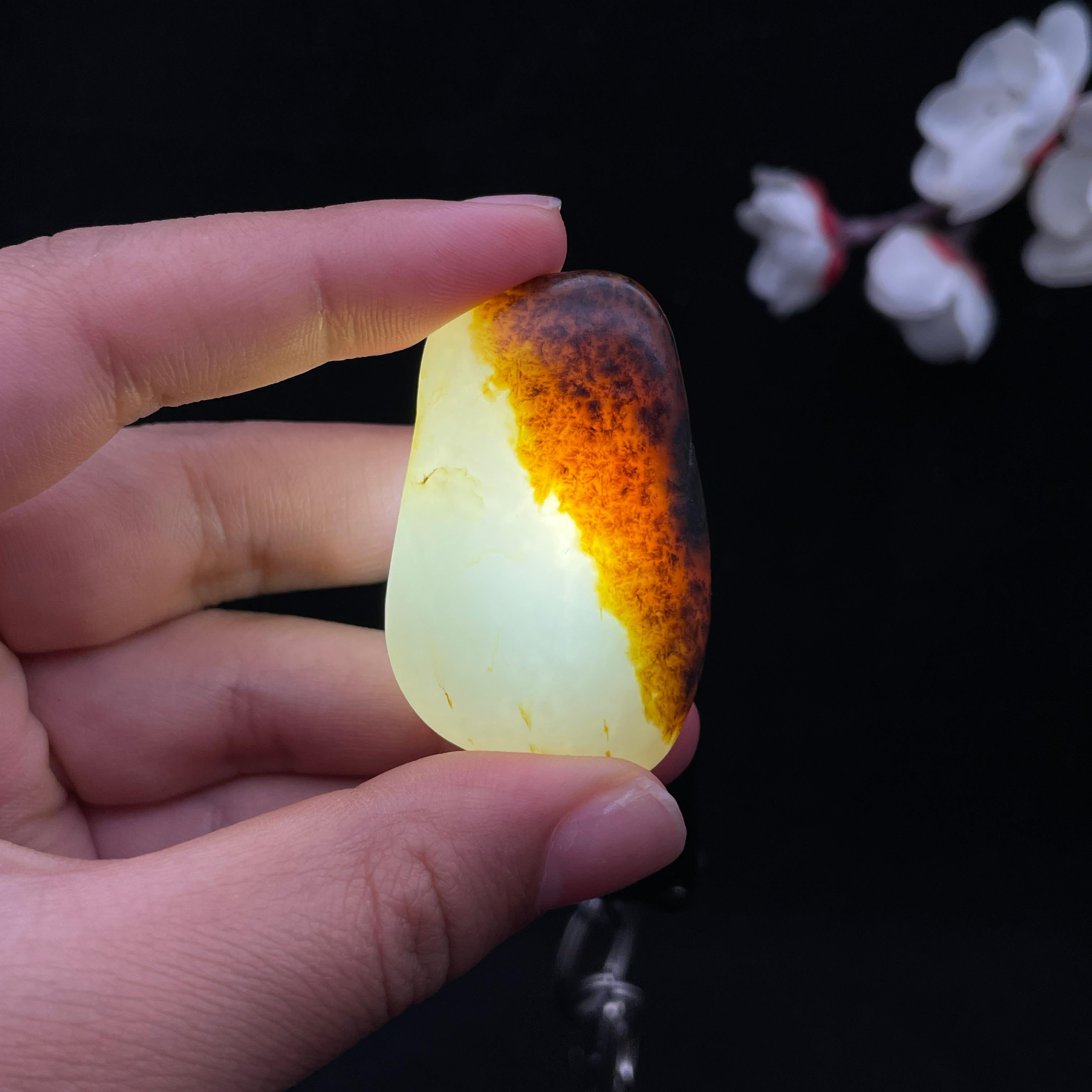 和田玉聚黄皮籽料（22.7g）