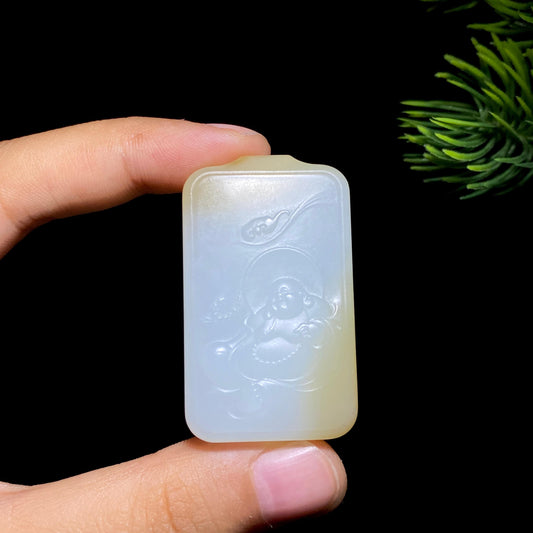 和田玉糖白玉佛公（29.0g）