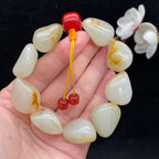 和田玉洒金皮籽料【精品手串】（73.2g）