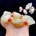 和田玉洒金皮籽料【精品手串】（133.9g）