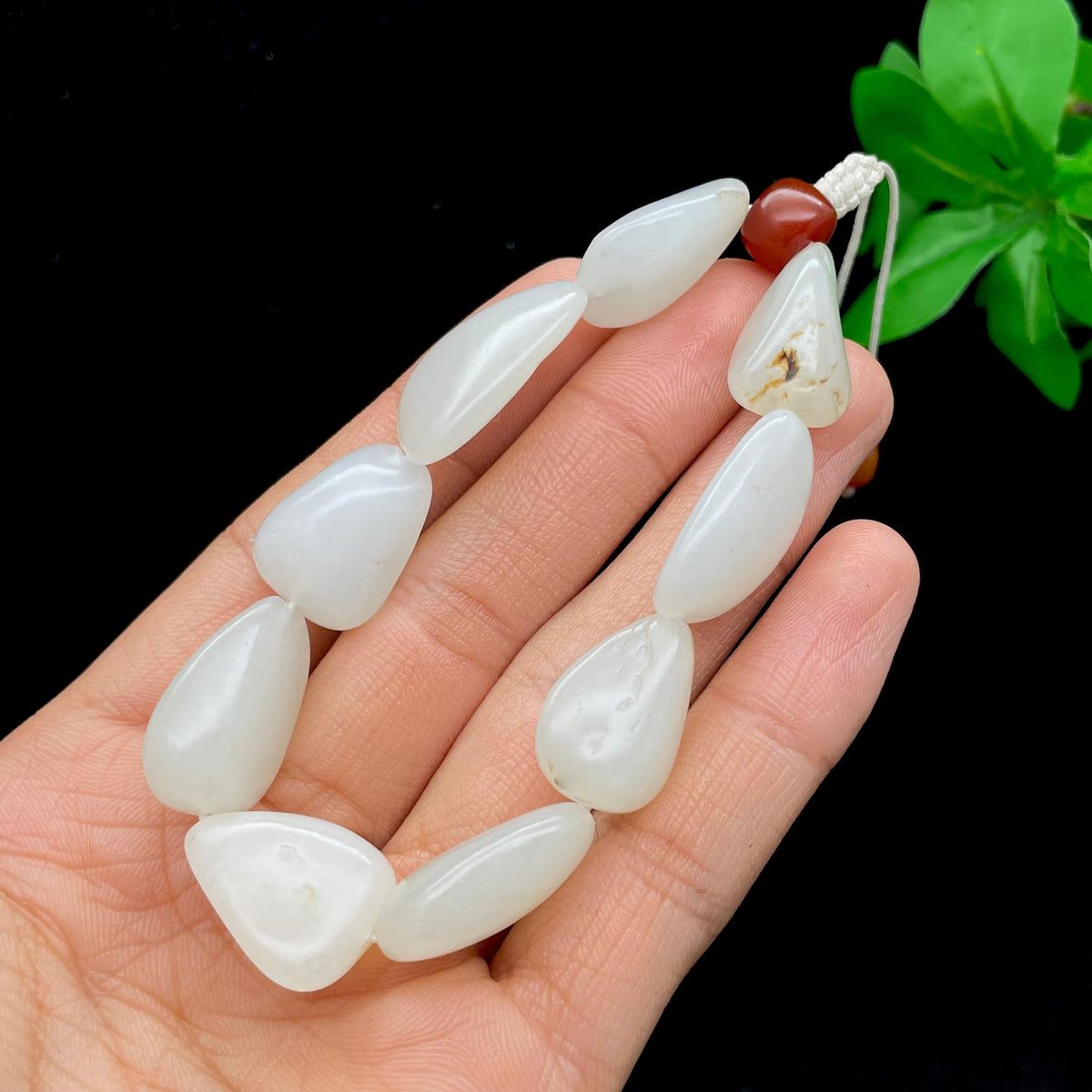 和田玉白玉籽料【精品手串】（37.2g）