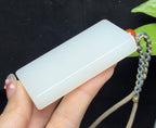 和田羊脂玉平安无事牌（86.4g）