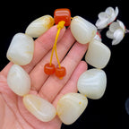 和田玉洒金皮籽料【精品手串】（103.8g）