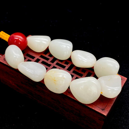 和田玉-白玉【精品手串】（74.8g）