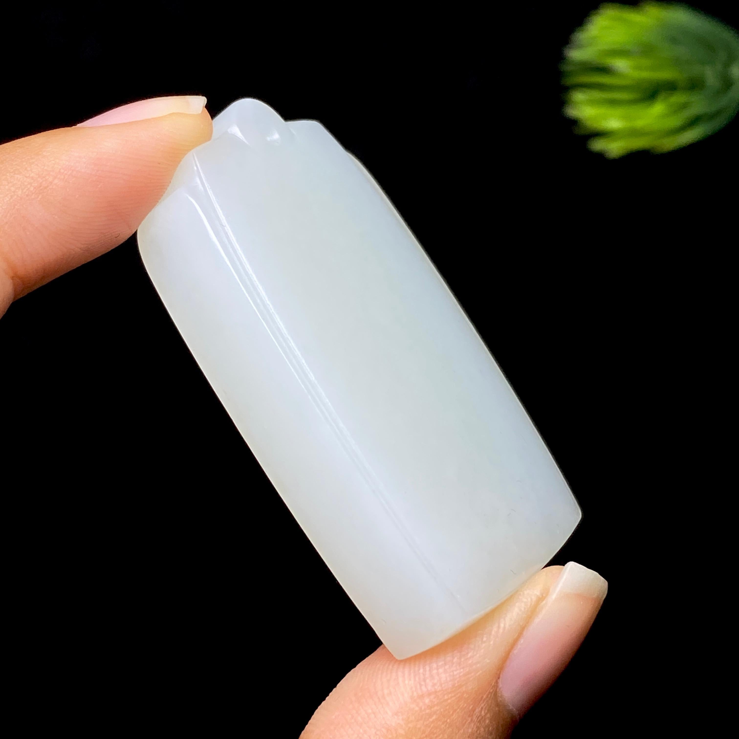 和田玉白玉无事牌（38.9g）
