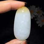和田玉糖白大势至菩萨（40.6g）