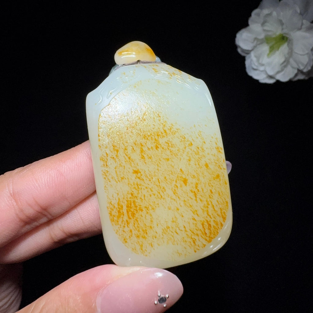 和田玉籽料平安无事牌（70.8g）