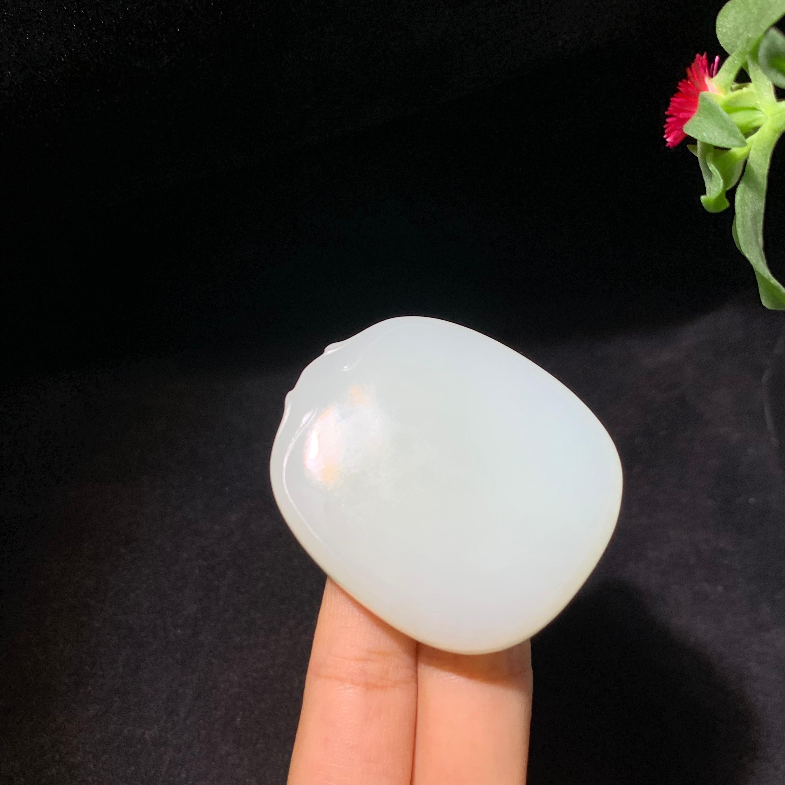 精品和田山料白玉无事牌挂件（64.0g）