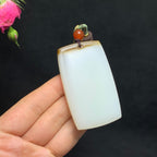 传承收藏级新疆且末糖白玉无事牌（g）