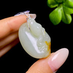 和田玉籽料呱呱来财HZ2606073068（22.1g）