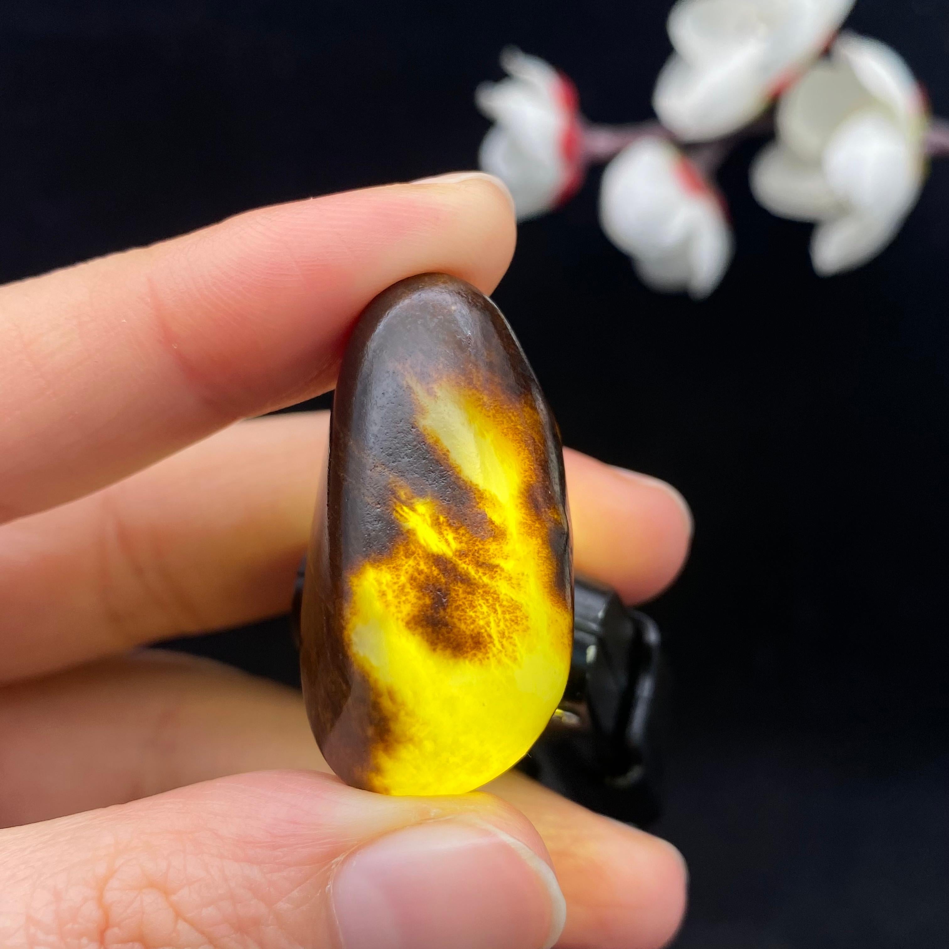 和田玉秋梨黑皮籽料（16.5g）