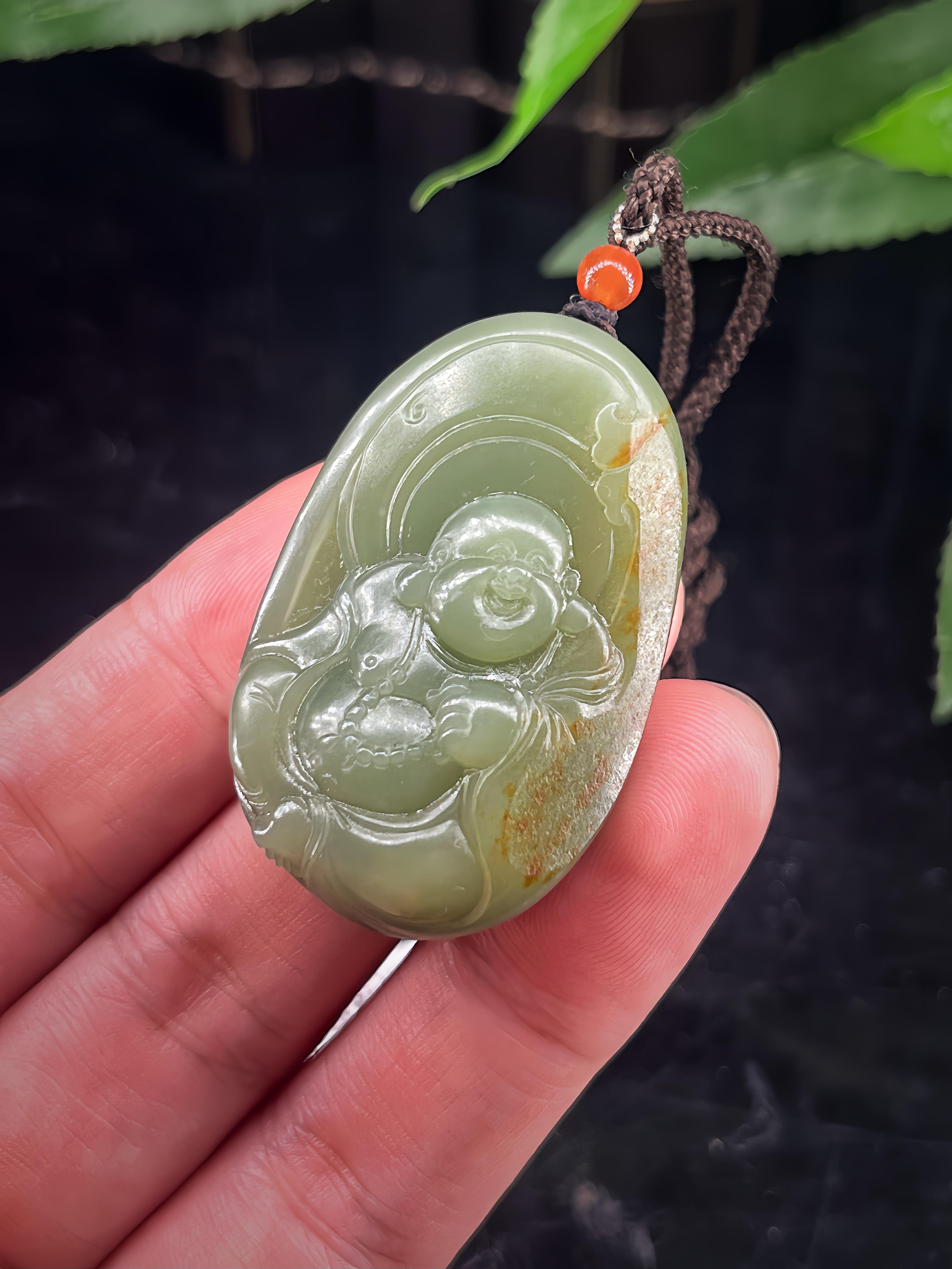 籽料沙枣青弥勒佛（27.0g）