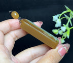 和田玉且末糖白扭转乾坤平安无事牌（57.3g）