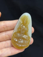 和田玉且末料糖羊脂玉观音（42.2g）