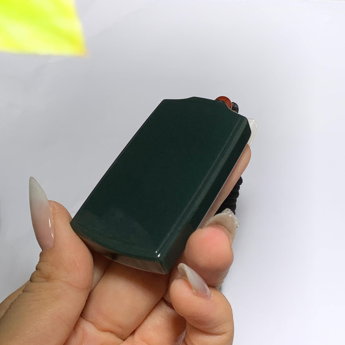 和田山料黑青无事牌挂件（66.0g）