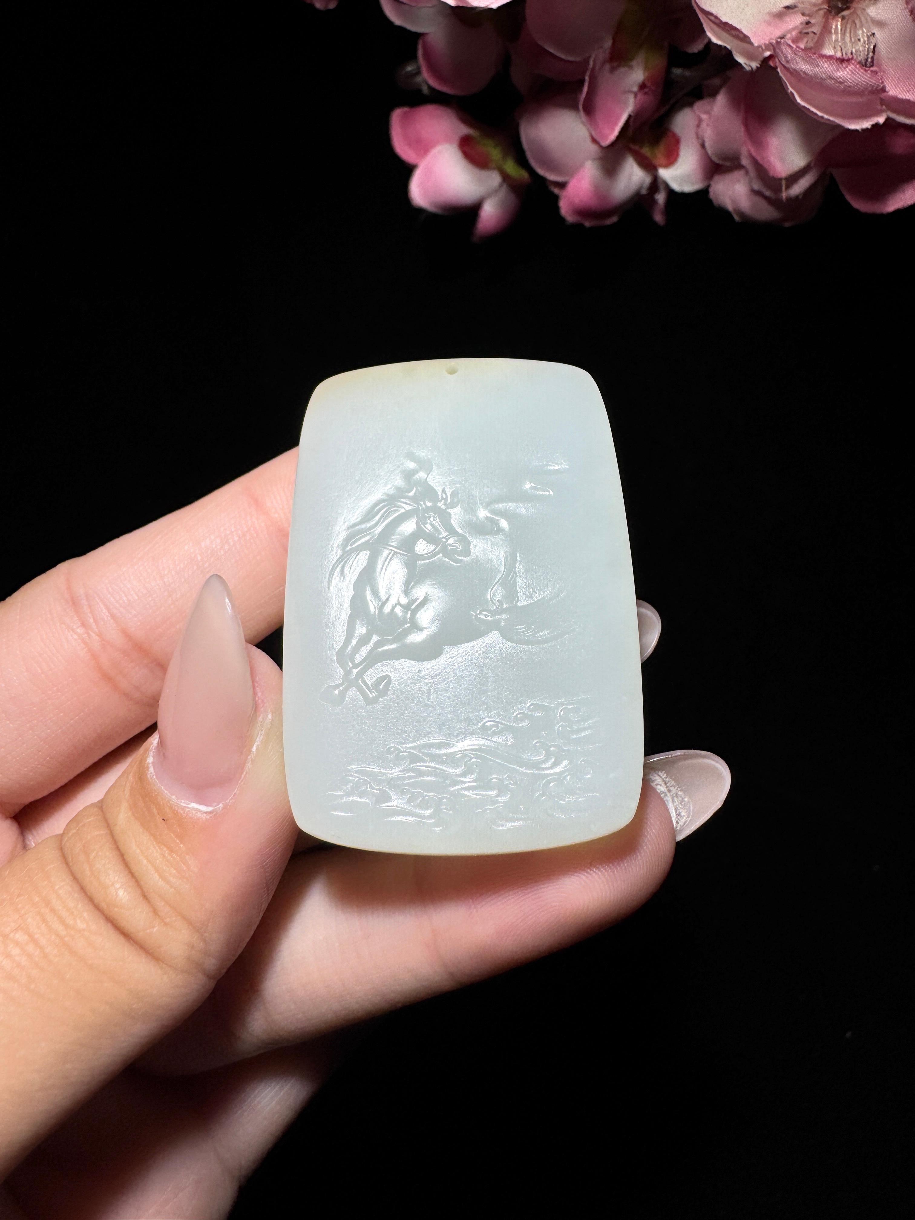 和田玉糖白玉马到成功（39.7g）
