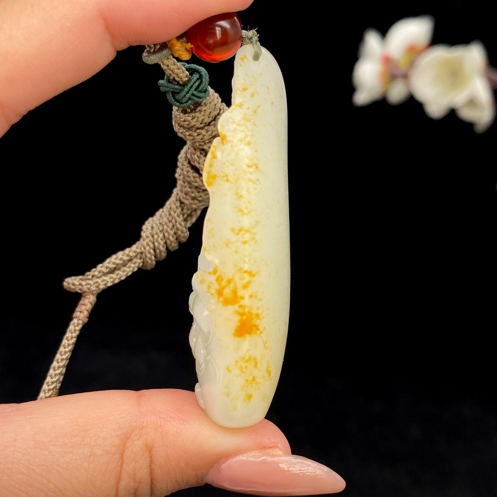 和田玉籽料【观音】挂件（48.5g）