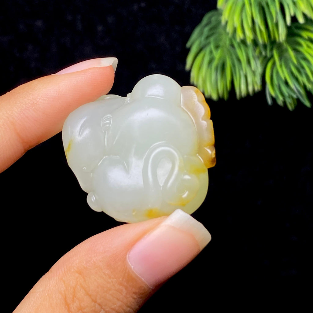 和田玉籽料如意猴（16.5g）