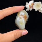 和田玉青花带洒金皮籽料（42.3g）
