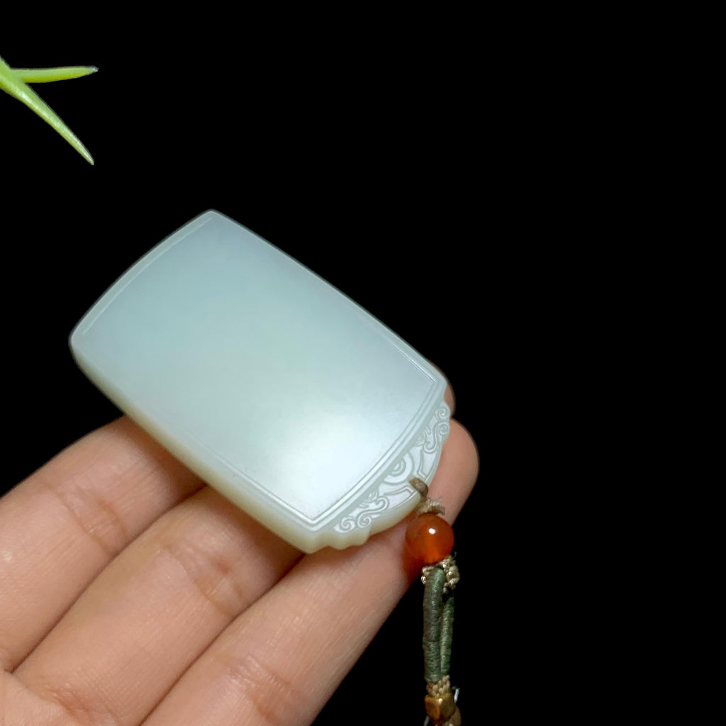 和田白玉平安无事牌（35.6g）