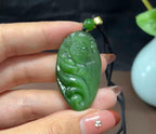 和田玉猫眼碧玉财神（15.1g）