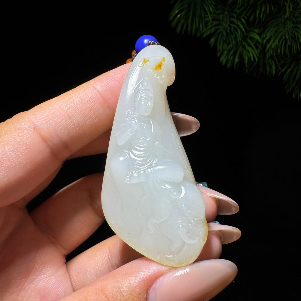 和田玉籽料观音（38.5g）