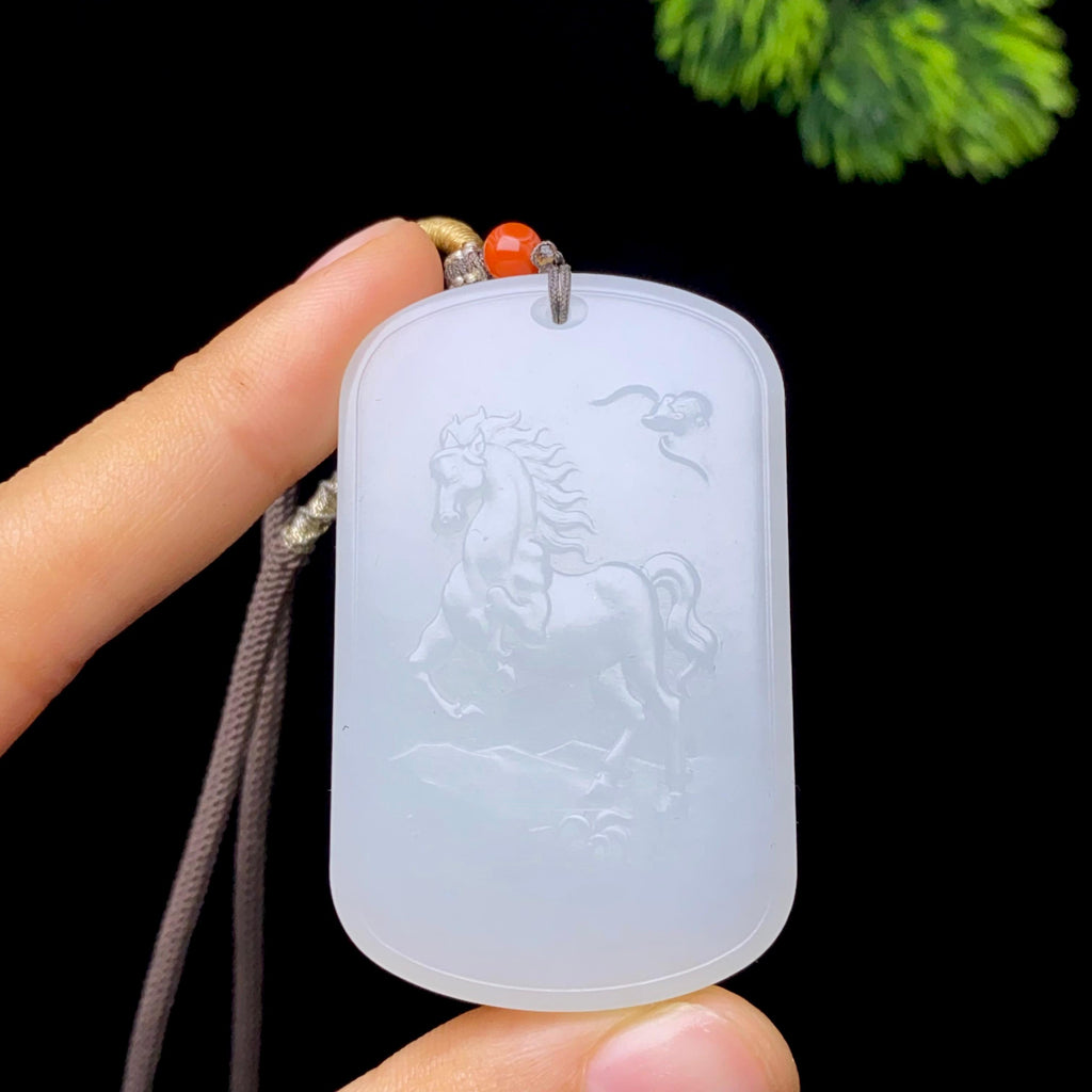 和田玉羊脂白玉马到成功（34.1g）