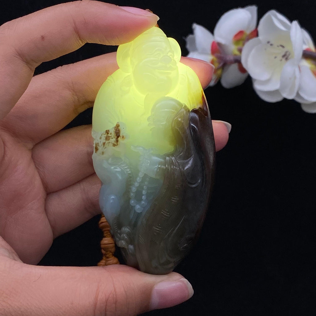 和田玉籽料【财富】手把件（121g）