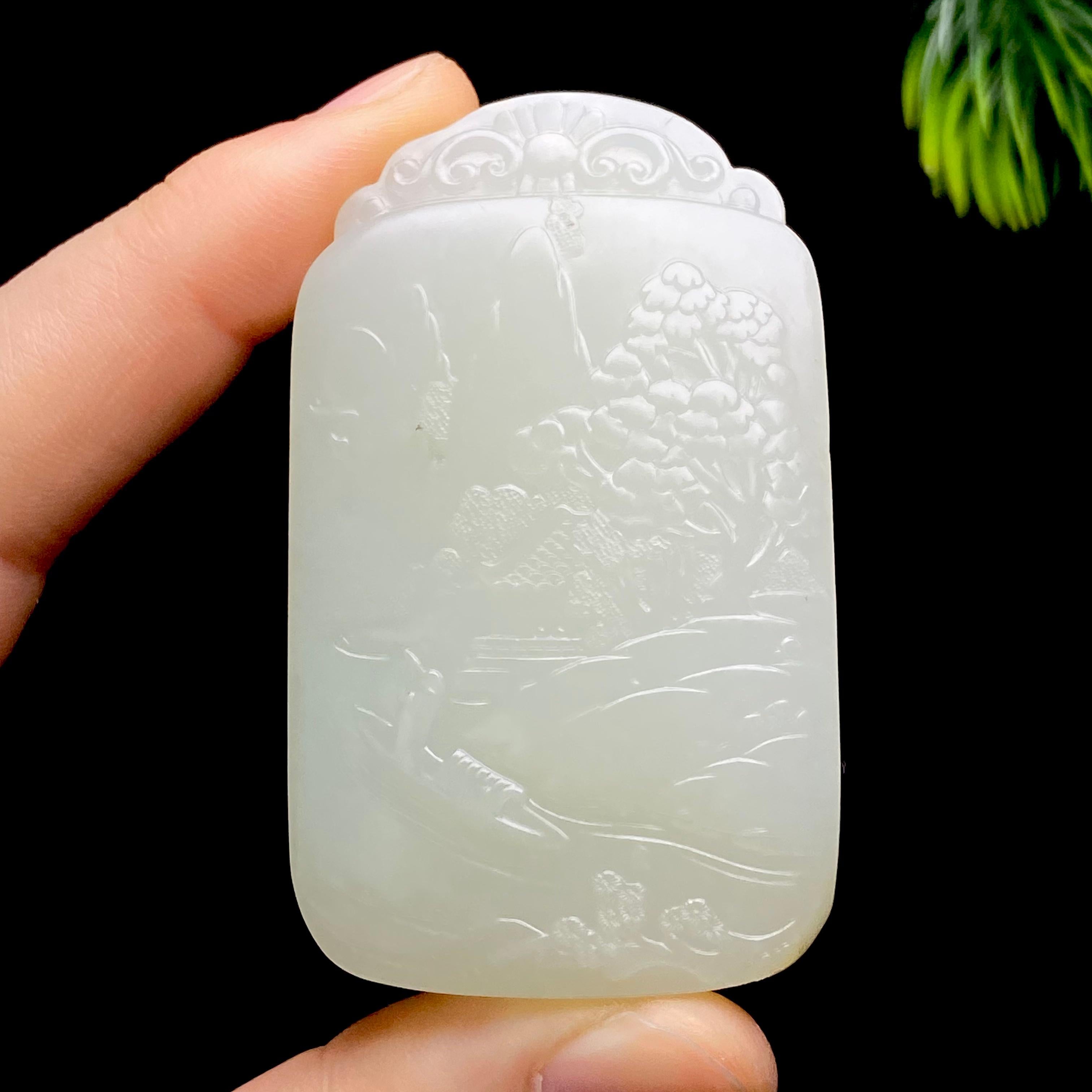 和田玉籽料山水牌（69.1g）