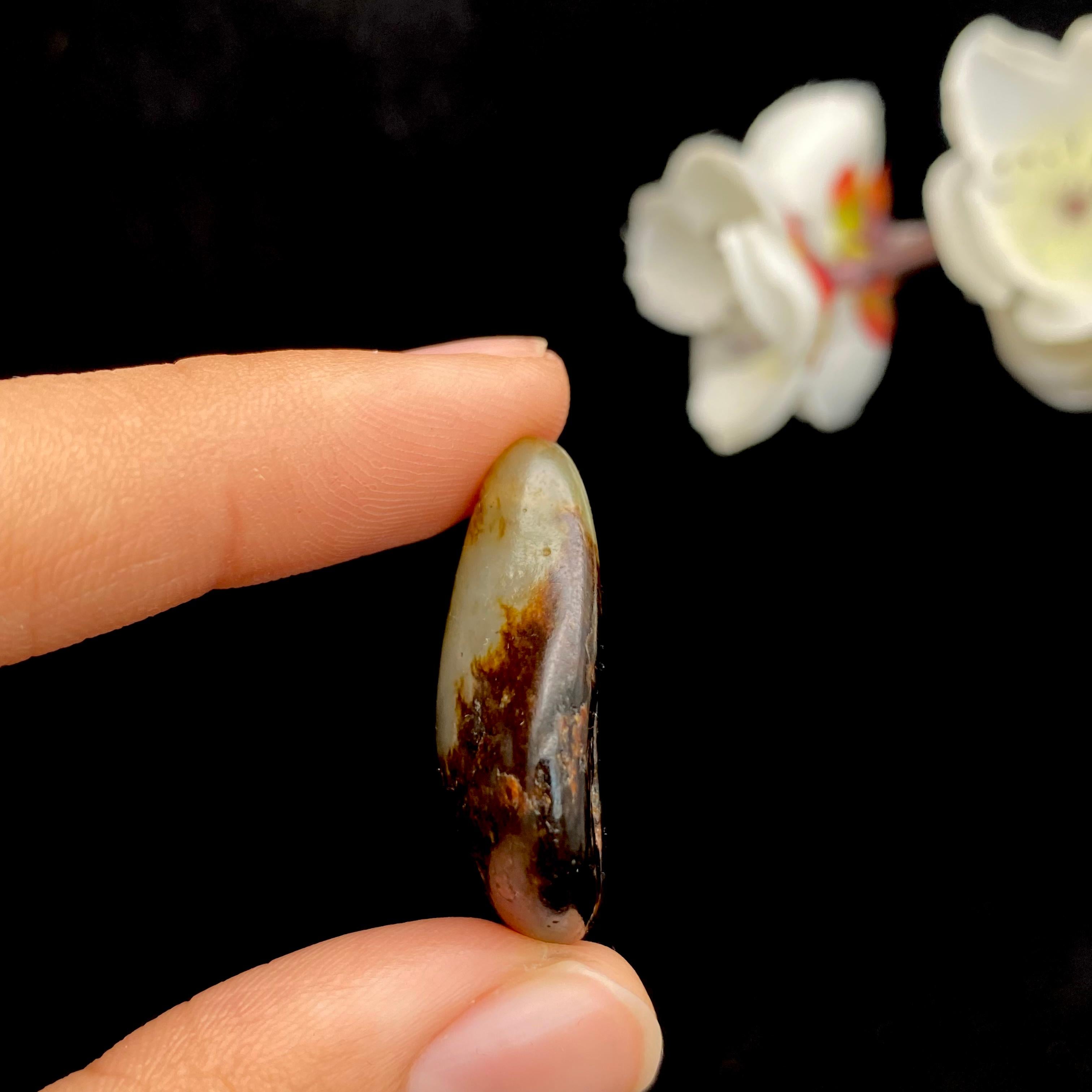 【超值推荐】和田玉聚黑皮籽料吊坠籽（9.8g）