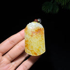 和田玉籽料满皮无事牌（76.5g）