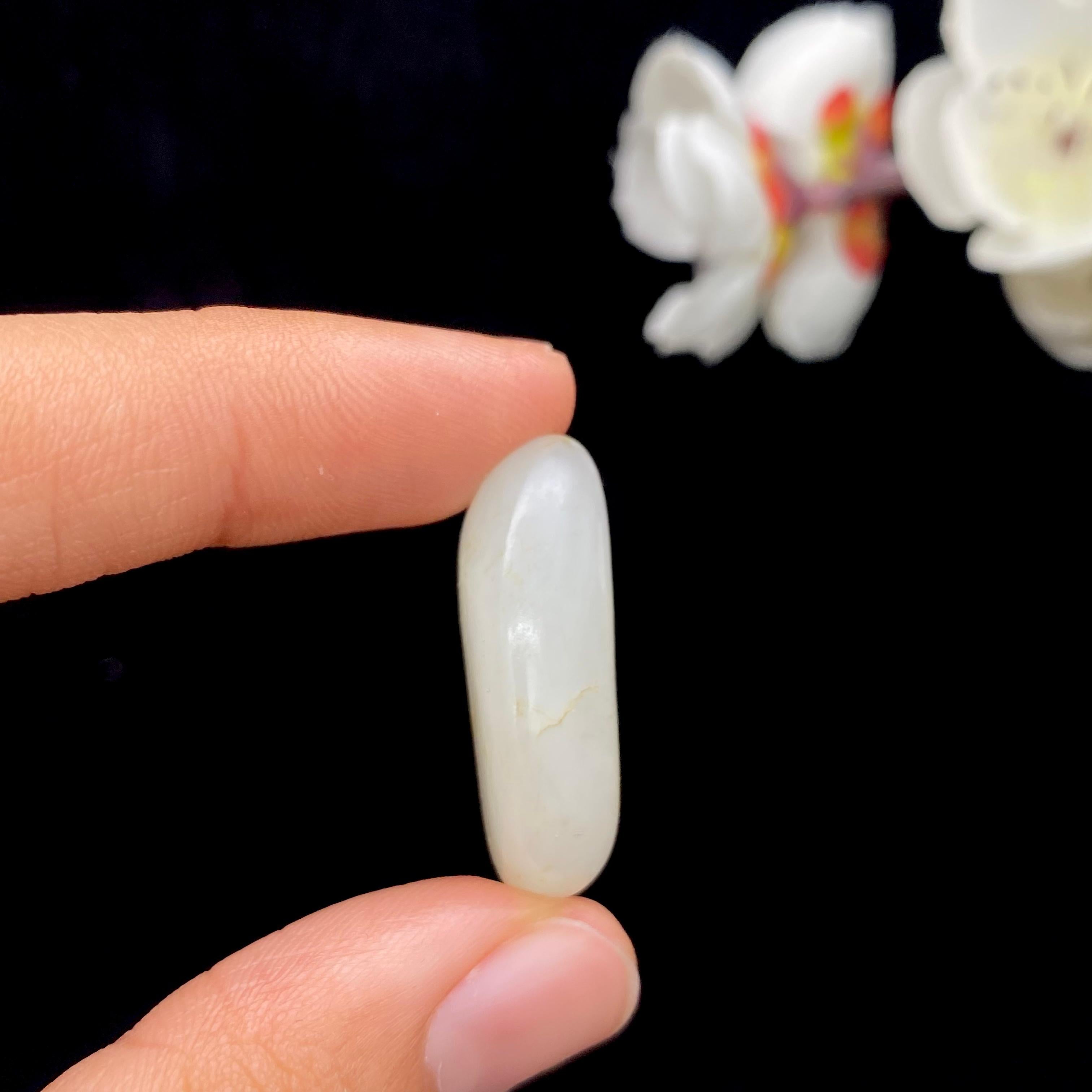 珍品 和田白玉 仔玉（仔料） トップ「蝉」 和田羊脂白玉鸣蝉佩- Jade Art Auction - Antique and