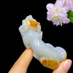 和田玉籽料旺财手把件（69.0g）