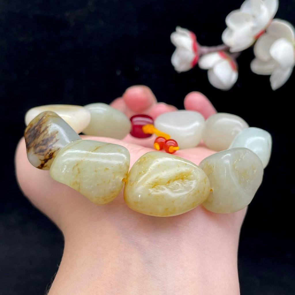 和田玉籽料【精品手串】（95.5g）
