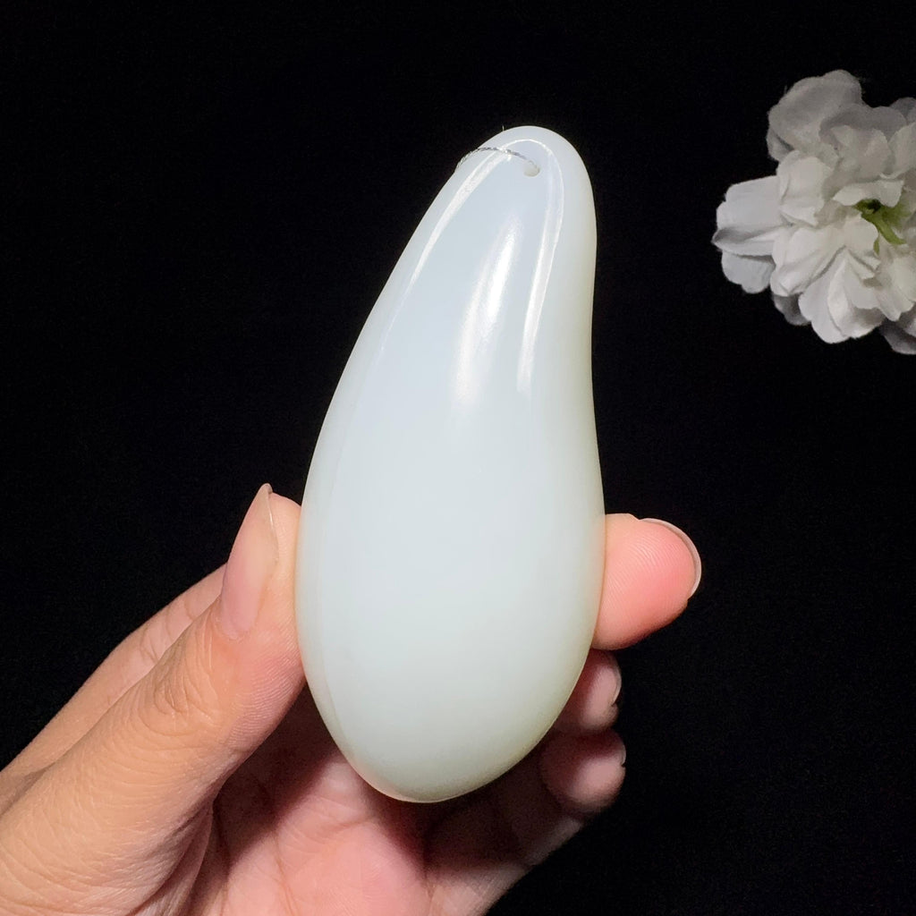 和田玉白玉随行手把件（95.1g）