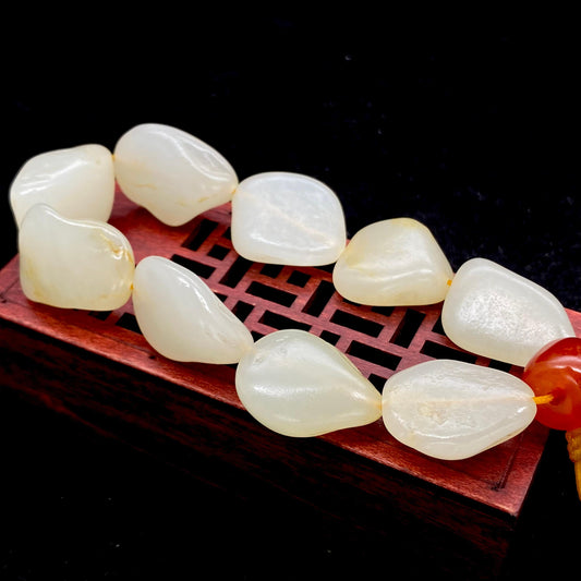 和田玉-白玉【精品手串】（53.2g）