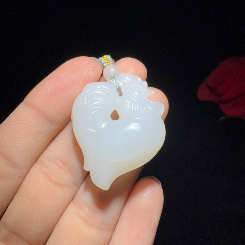 和田玉羊脂白玉雄鸡（15.1g）