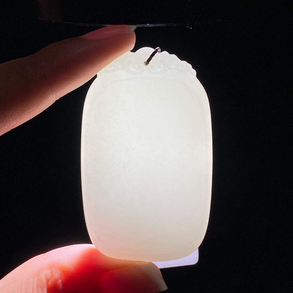 秒杀和田玉白玉无事牌（32.7g）