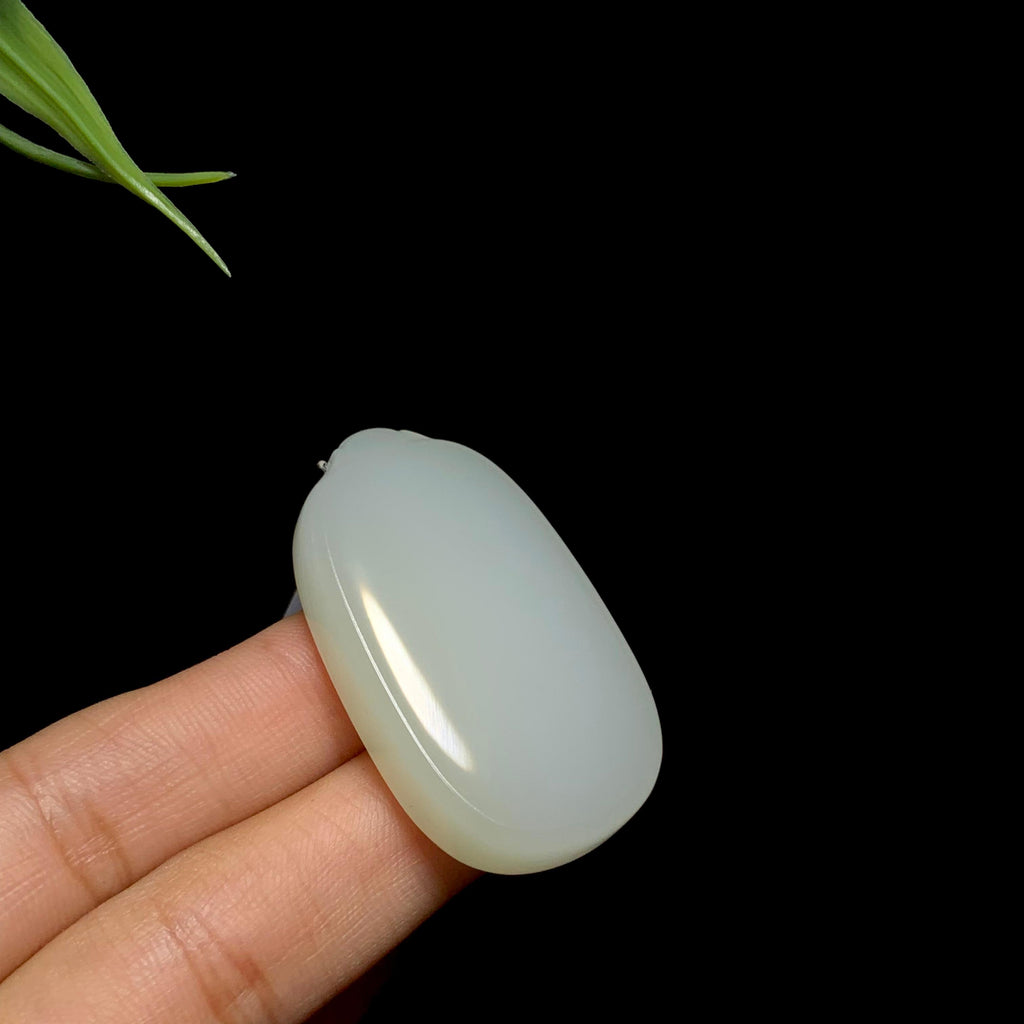 和田玉冰底晴水无事牌（25.8g）