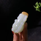 和田糖白玉马到成功手把件（79.0g）