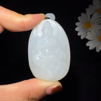 和田玉籽料羊脂白玉观音（65.7g）
