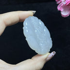 和田玉烟紫莲花观音（52.5g）