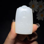 和田玉白玉挂件文书菩萨（34.6g）