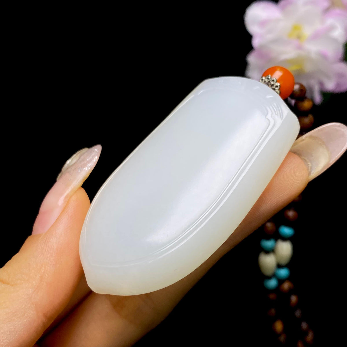 和田玉籽料无事牌（38.5g）
