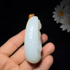 和田玉籽料羊脂白玉观音（85.1g）