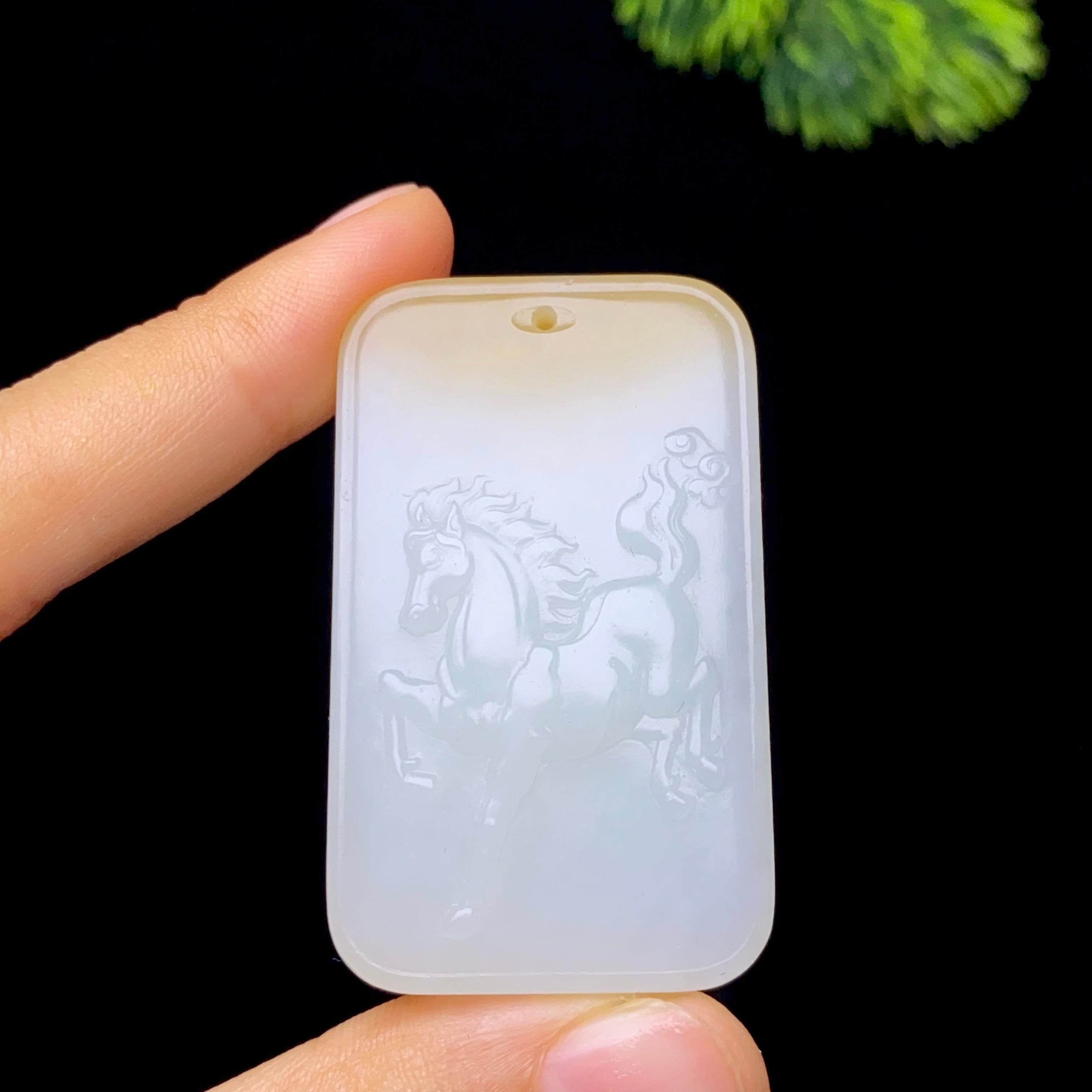 和田玉糖白马到成功（31.3g）